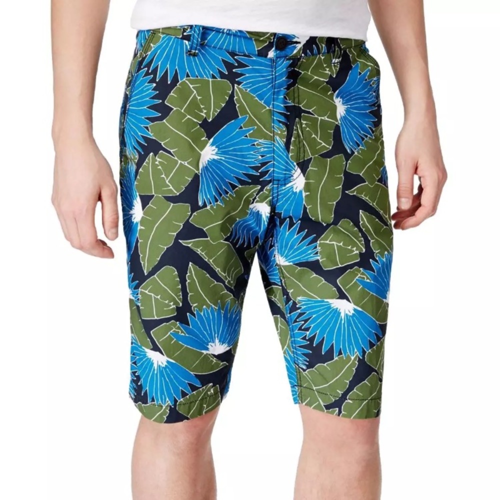 - American Rag Sz 30 Slim Fit Hibiscus Print Bermuda Shorts! NEW!